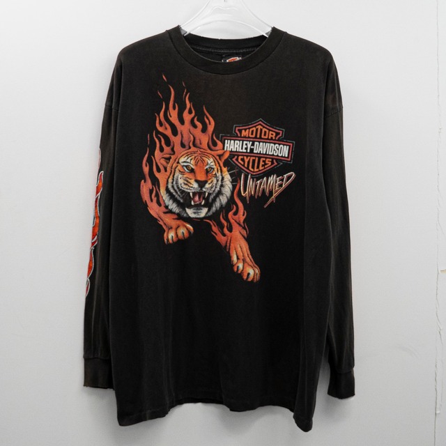 Harley Davidson " Tiger Flame Dallas L/S " HD XL 【A6-269】