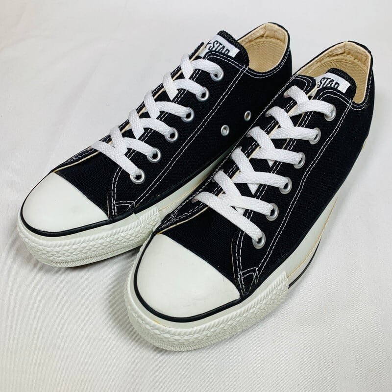 90's CONVERSE コンバース ALL STAR LOW オールスターロー キャンバススニーカー 黒 ブラック デッドストック NOS US7  25.5cm USA製 箱付き 希少 ヴィンテージ BA-1464 RM1833H | agito vintage powered by BASE