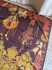 MADE IN ITALY tassel motif silk scarf-5245-5