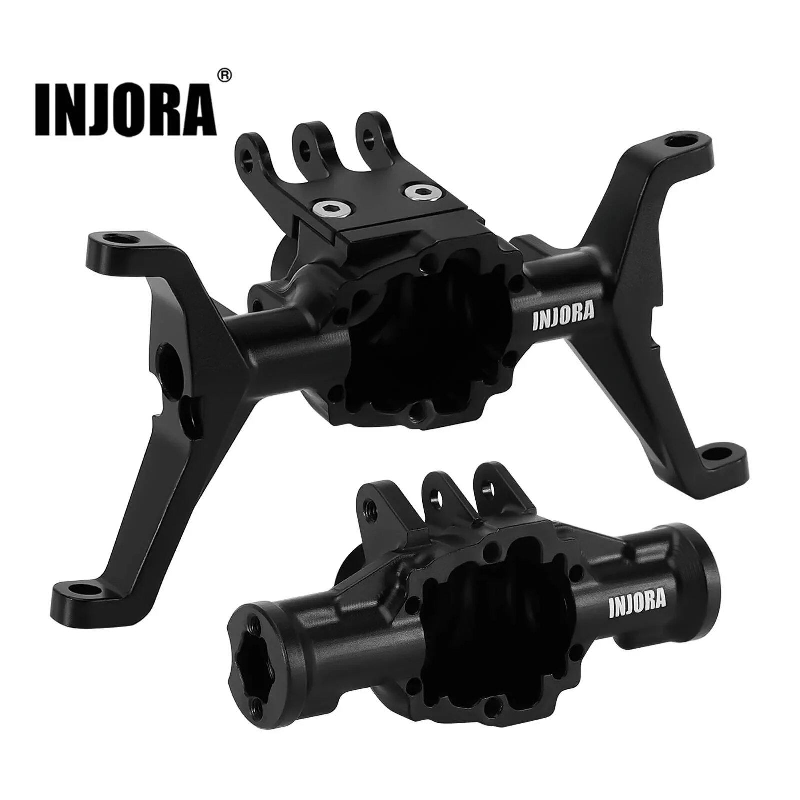 INJORA アルミニウム フロント + リア ポータル アクスル ハウジング 1