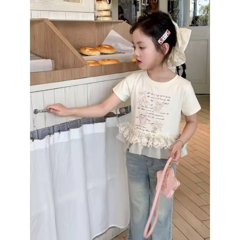 裾レースバレリーナT