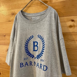 【champion】カレッジ バーナード大学 Tシャツ ロゴ プリント BARNARD 2XL ビッグサイズ US古着