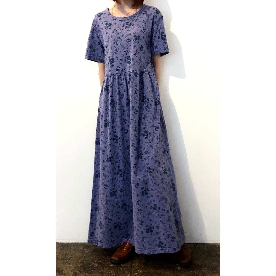 Vintage Floral Cotton Maxi Dress / コットンフラワーカットソー
