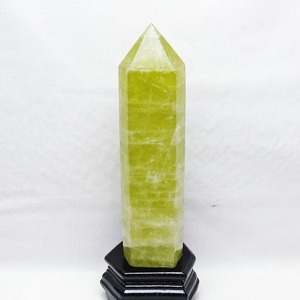 1.4Kg シトリン 六角柱 シトリンクォーツ ポイント 台座付属 一点物 152-4163