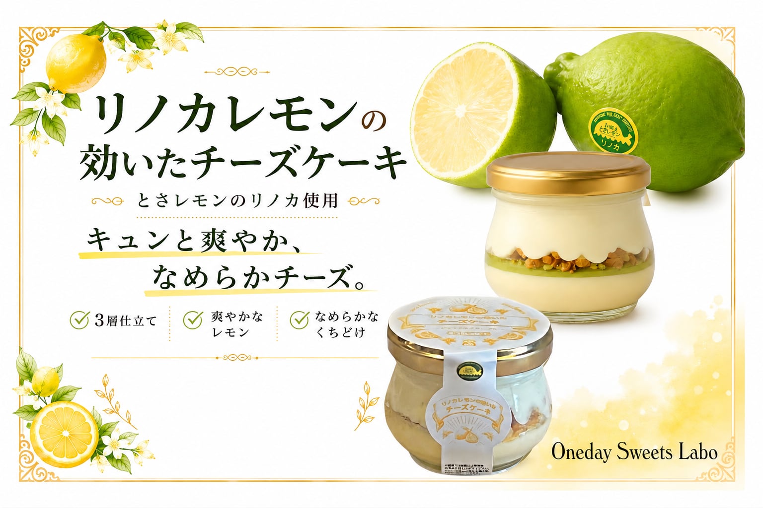 高知県産【とさレモン】の贅沢チーズケーキ6個セット【とさレモンが爽やかに香る】