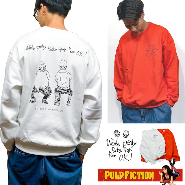 パルプフィクション 「BUTCH & MARSELLUS」「PRETTY FU●CKIN FAR FLOM OK」 PULP FICTION 映画　スウェット　トレーナー　 sweat-pf-pfff