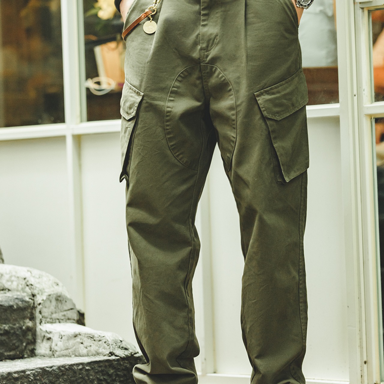 Large Pocket Casual Cargo Pants / ラージ ポケット カジュアル カーゴ パンツ