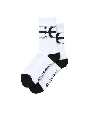 EVISEN / PATTERN SOCKS / WHITE