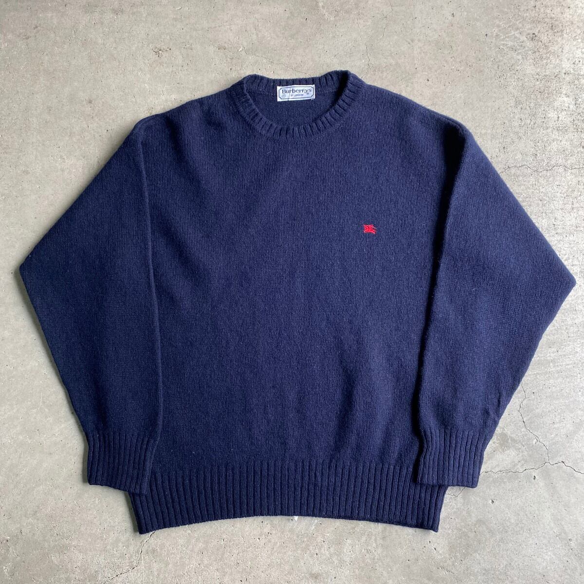 旧タグ Burberry Of London バーバリー ロンドン ウール ニットセーター メンズxl相当 古着 ネイビー 紺色 ニットセーター Cs29 30 Cave 古着屋 公式 古着通販サイト