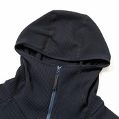 meanswhile   SOLOTEX Waffle Hoodie Navy