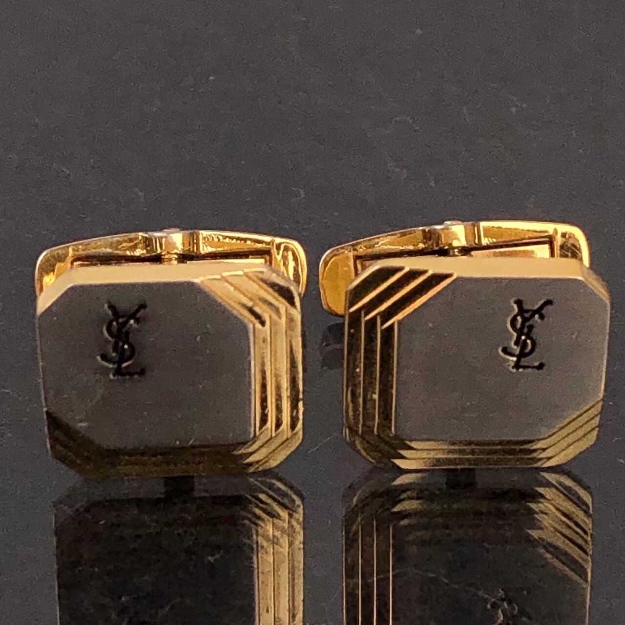 中古】イヴサンローラン YSL ネクタイピン カフスセット | 小牧まるみ商店