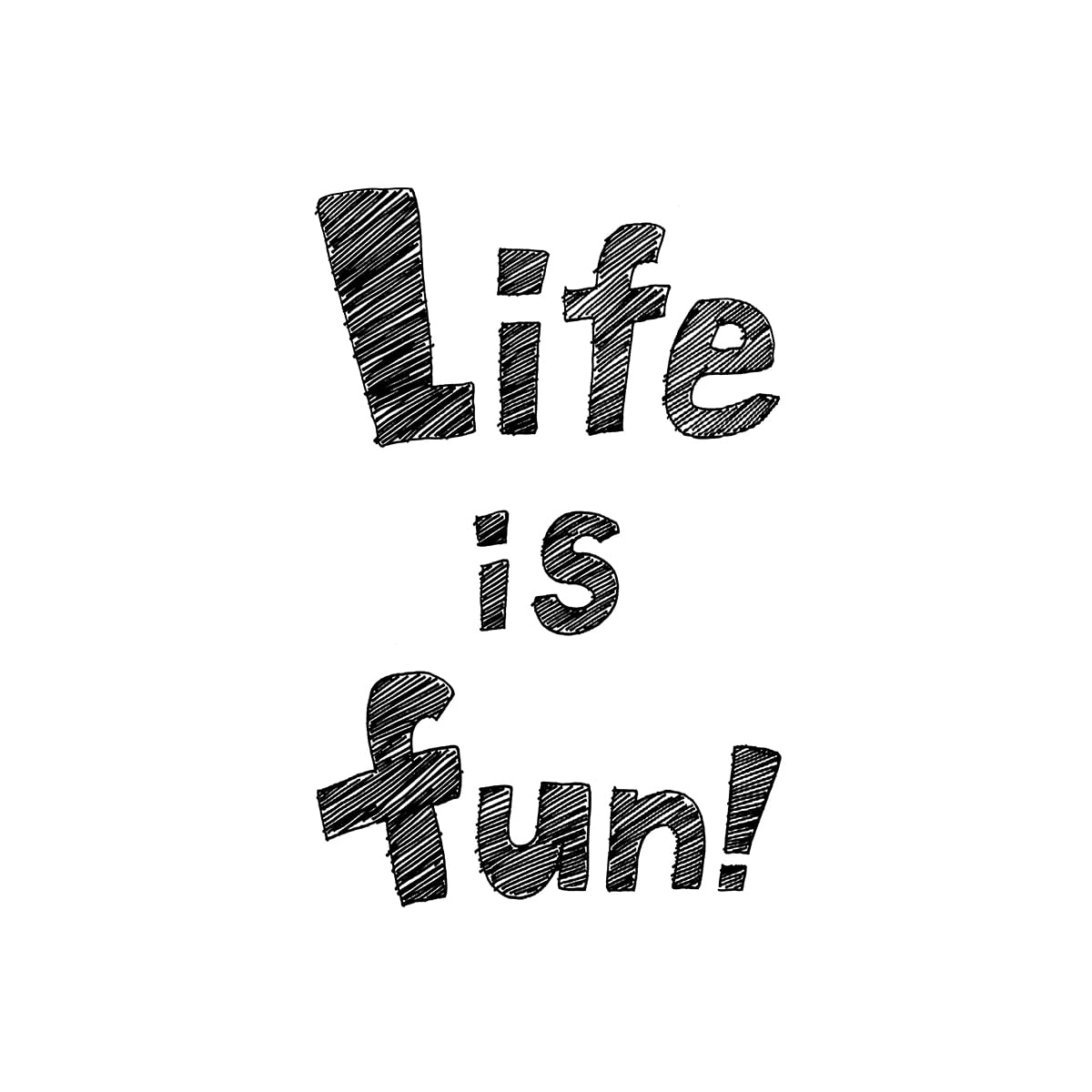 Life is fun! Tシャツ ms15 楽しくなければ人生じゃない! ポップ ファンキー ロゴT