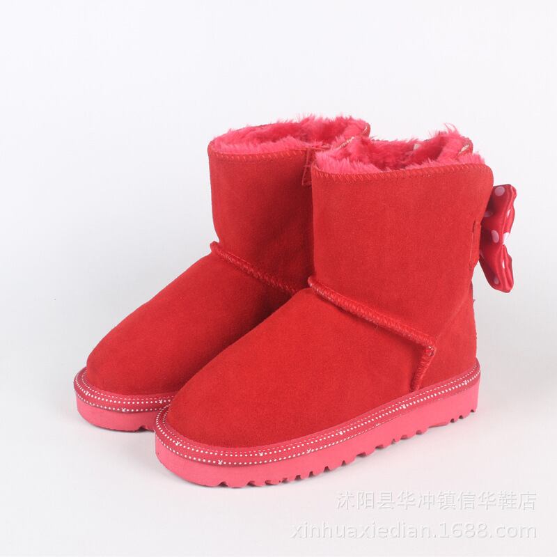 【新作】【送料無料】 特別オファー卸売ワンピース蝶結びスタイルのメンズとレディースのプラスサイズの冬のブーツ、腱底の平らな暖かい綿の靴-アリババ シューズ リボン コットン 大きめサイズ ウィンター 冬物 10b184242026771