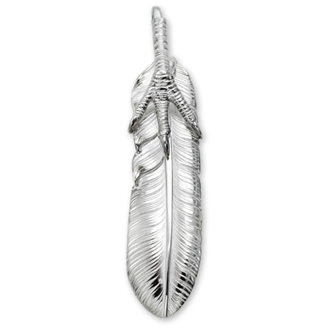 【TaroWashimi　鷲見太郎　Pendant　ペンダント】オールドLフェザーペンダント02 w/イーグルクロー【送料無料】