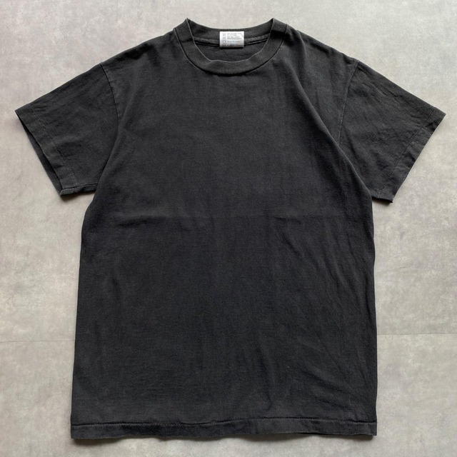 ヘインズ 無地Tシャツ 古着 80s USA製 シングル M 黒 20603