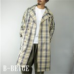 オーバーサイズ チェック柄 トレンチコート