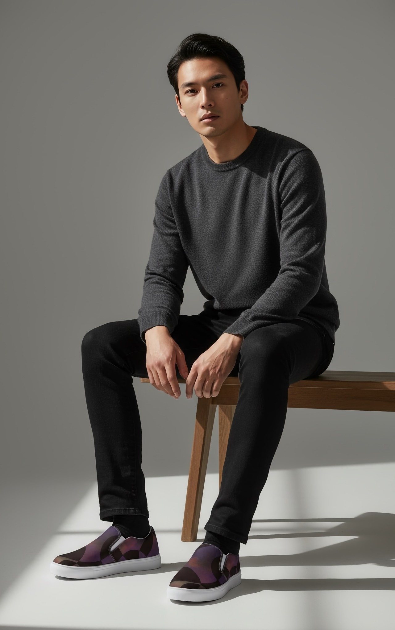 Men's slip-on canvas shoes