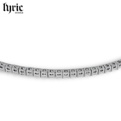 3mm 55cm  luxury tennis necklace silver