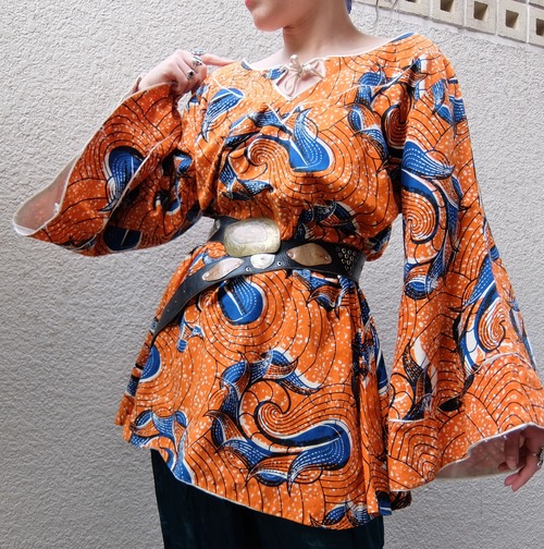African batik tops／アフリカン バティック トップス