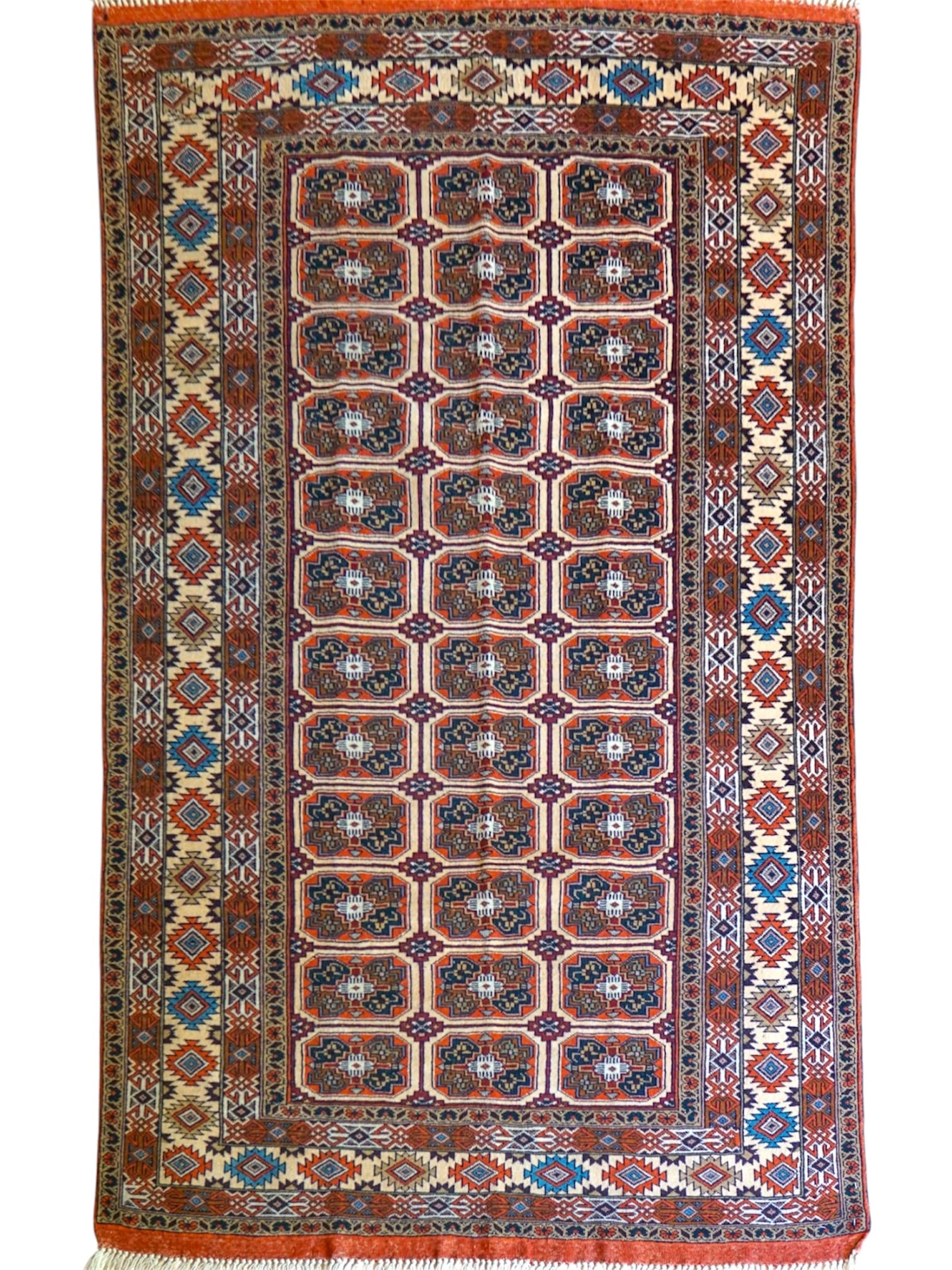 ペルシャ手織り絨毯 クム産 シルク100％ 193×130cm｜クム ワファィ工