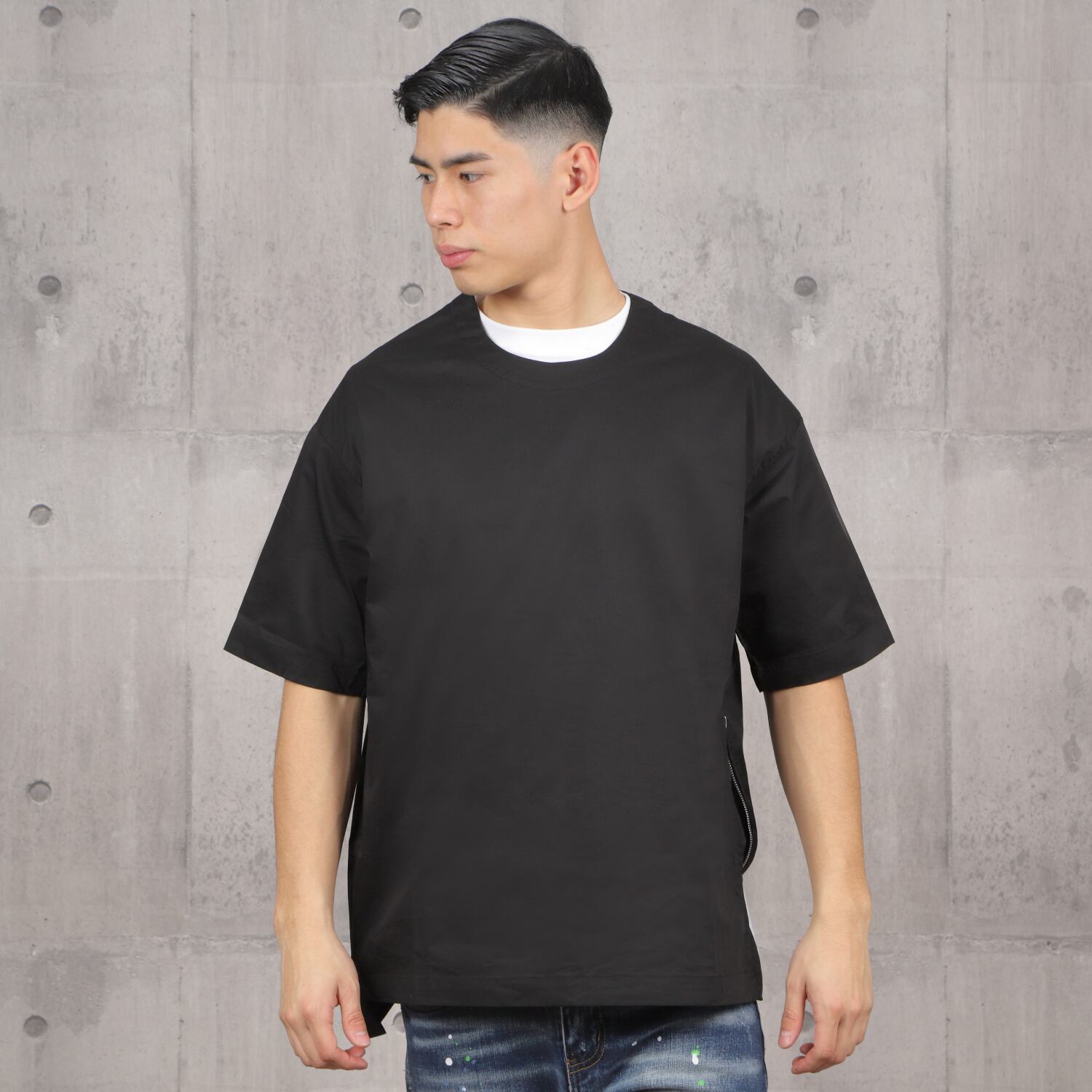 サイドジップドロップショルダーtシャツ Gl375 Gateofsense