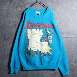 90s "TULTEX" blue animal print sweat