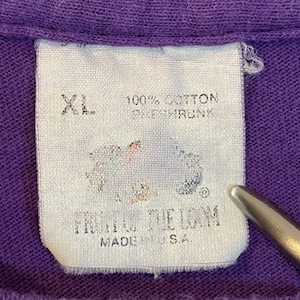 【FRUIT OF THE LOOM】80s 90s  USA製 Tシャツ アメリカ古着