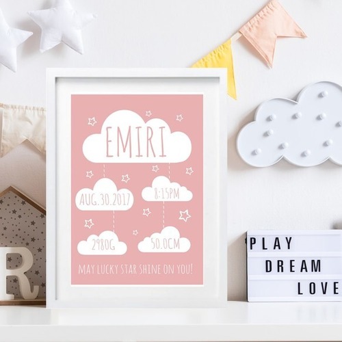 Baby poster#CLOUD pink(A4)