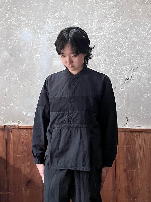 COSMIC WONDER ｜Lager shirt of antique nightwear（Black）