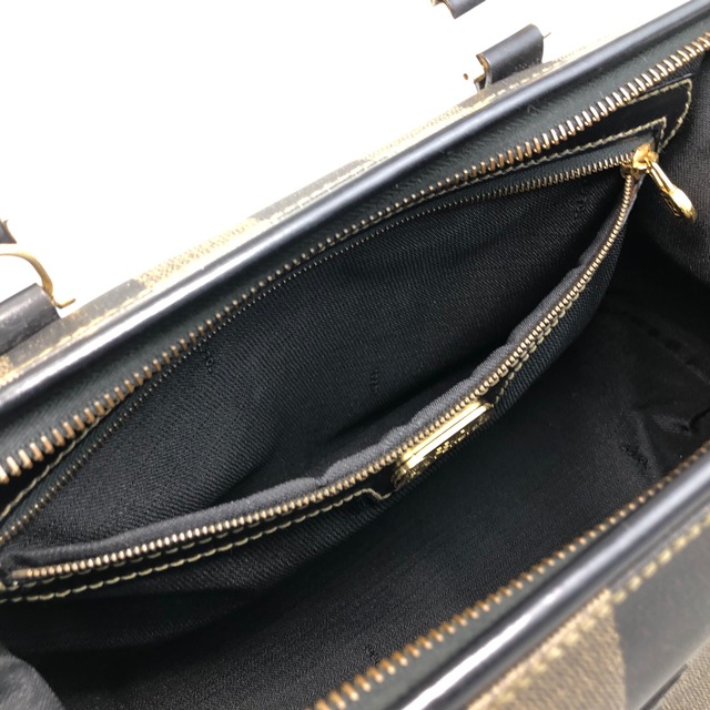 FENDI フェンディ ペカン柄 ブラック FFロゴ PVCレザー 2WAY ミニボストンショルダーバッグ vintage ヴィンテージ オールド ze6stg