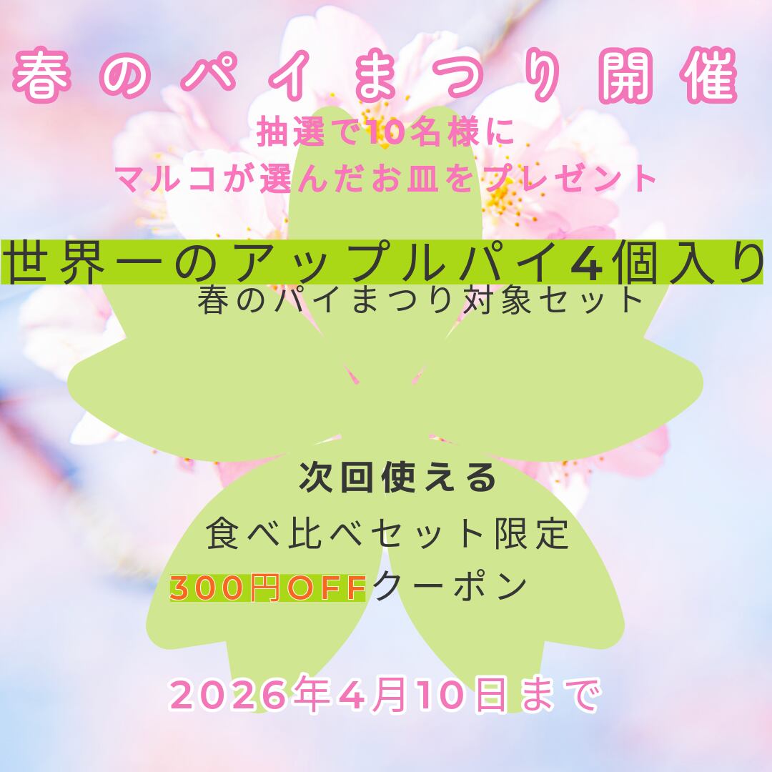 【春のパイまつり対象セット】世界一のアップルパイ(4個入り)