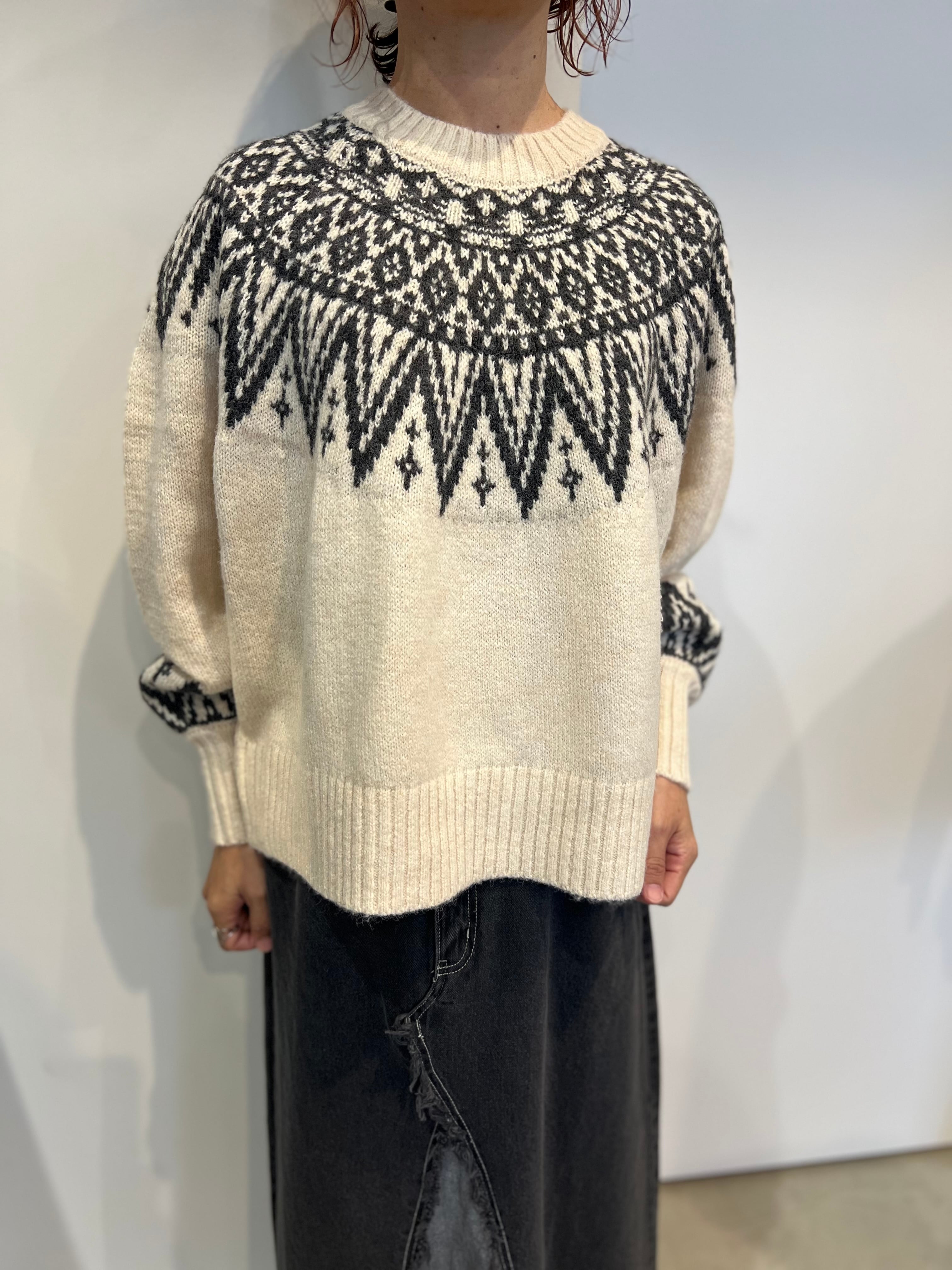 【SELECT】フェアアイル柄プルオーバー 39-0423