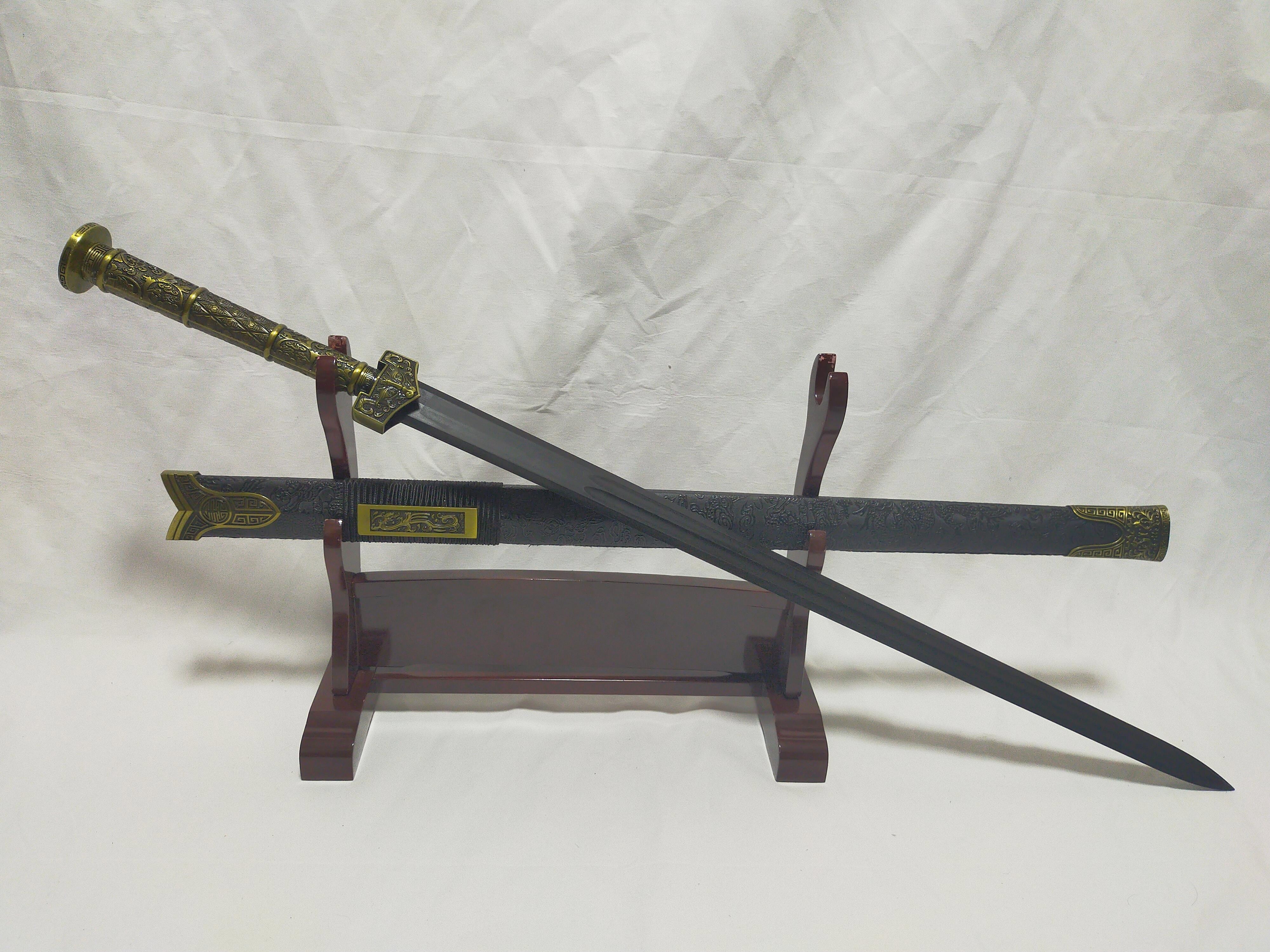 古代中国の剣 金ver 強化樹脂刀身 模造刀 中国剣 小道具 コスプレ ひみのえ屋 本店