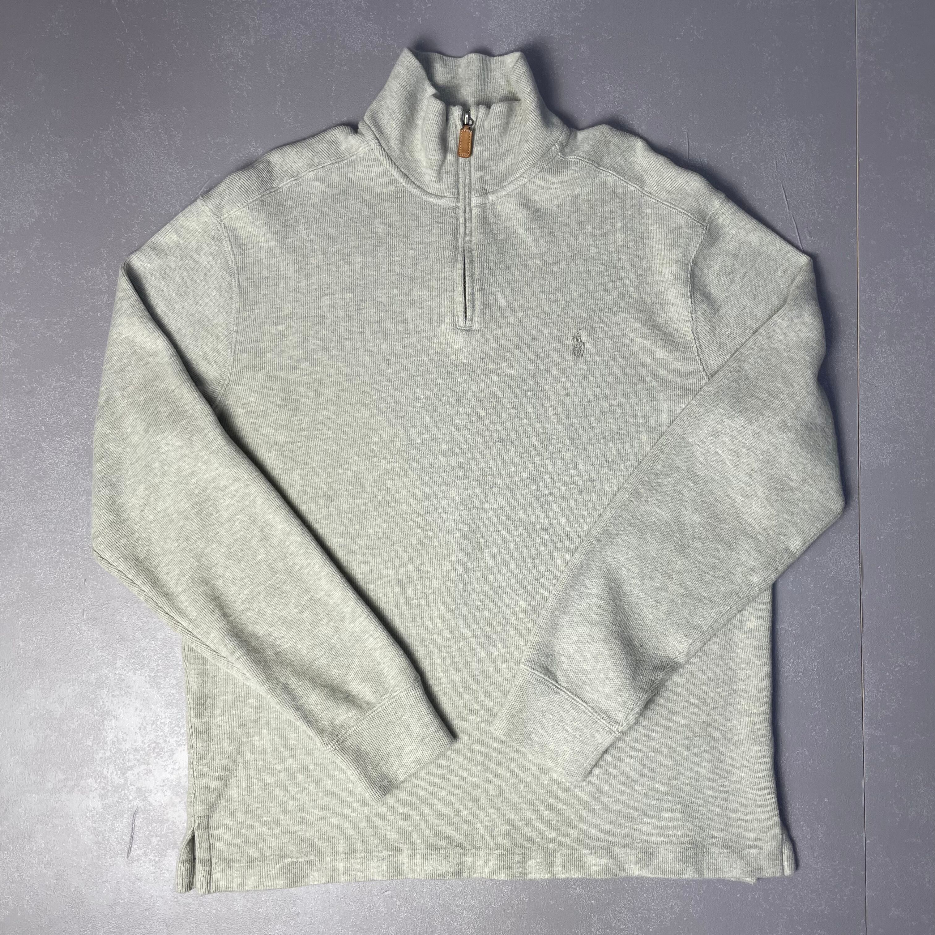 Polo by Ralph Lauren ポロバイラルフローレン ワンポイントロゴ 刺繍 ハーフジップ ニット スウェット メンズM相当 古着 プルオーバー ニット 【スウェット】