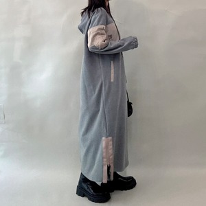 配色パーカーワンピース