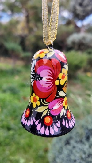 クリスマスデコレーション　ベル3点セット（ティモシェンコ作）