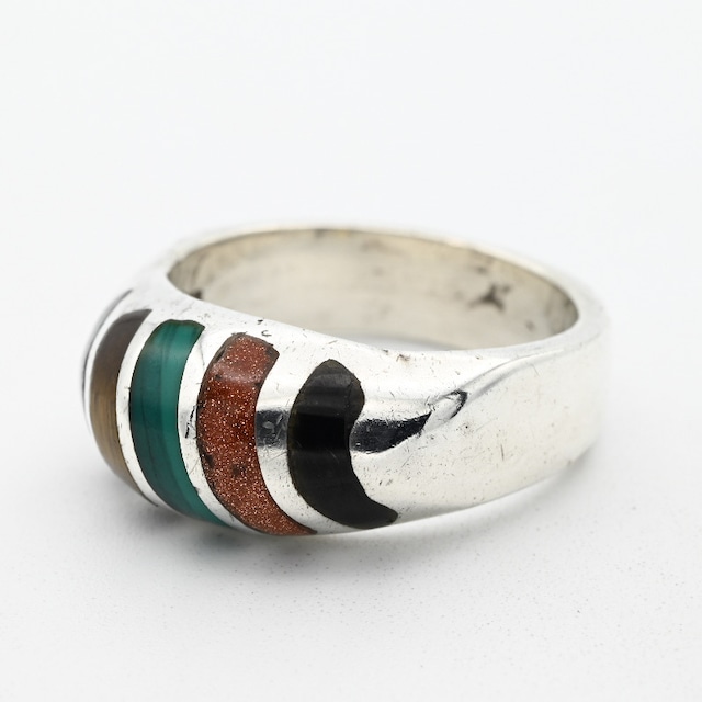Multi Stone Round Design Ring #18.0 / Mexico