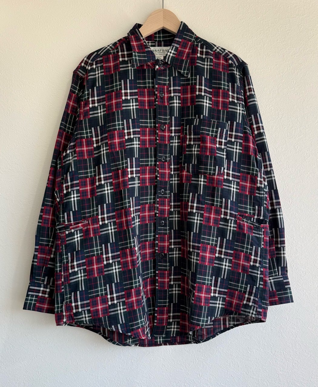 90s RRL 三ツ星タグ ネルシャツ チェックシャツ ダメージ有り サイズ