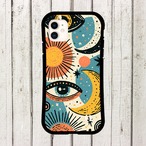 受注生産 iPhoneケース 太陽と目のカラフル護符｜魔除けアート TALM080C