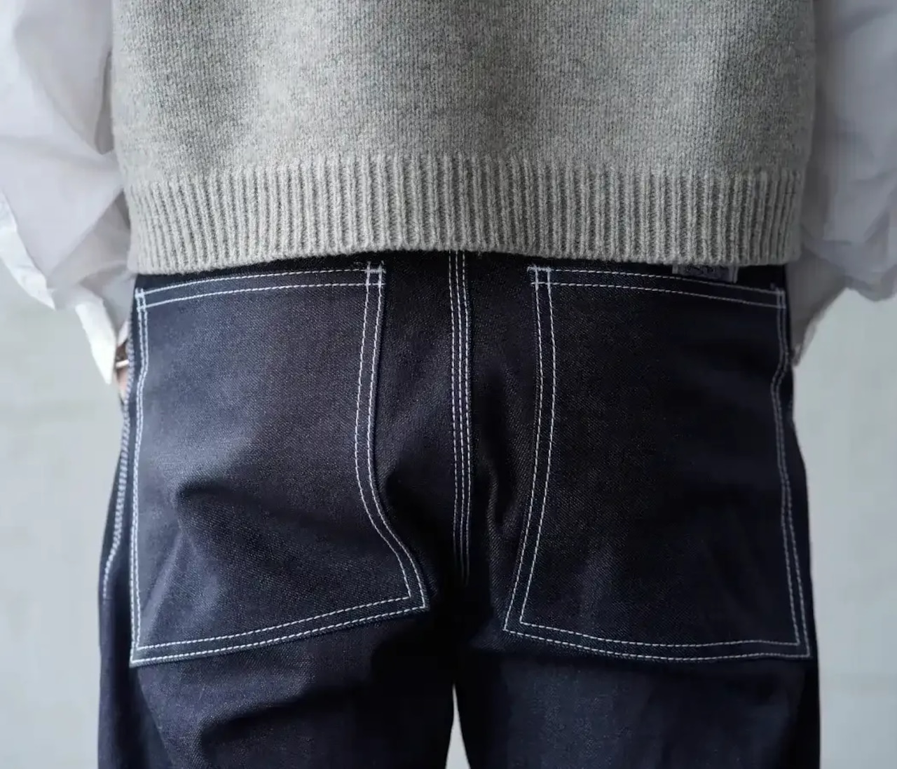 ウエストオーバーオール<ストレートデニム>