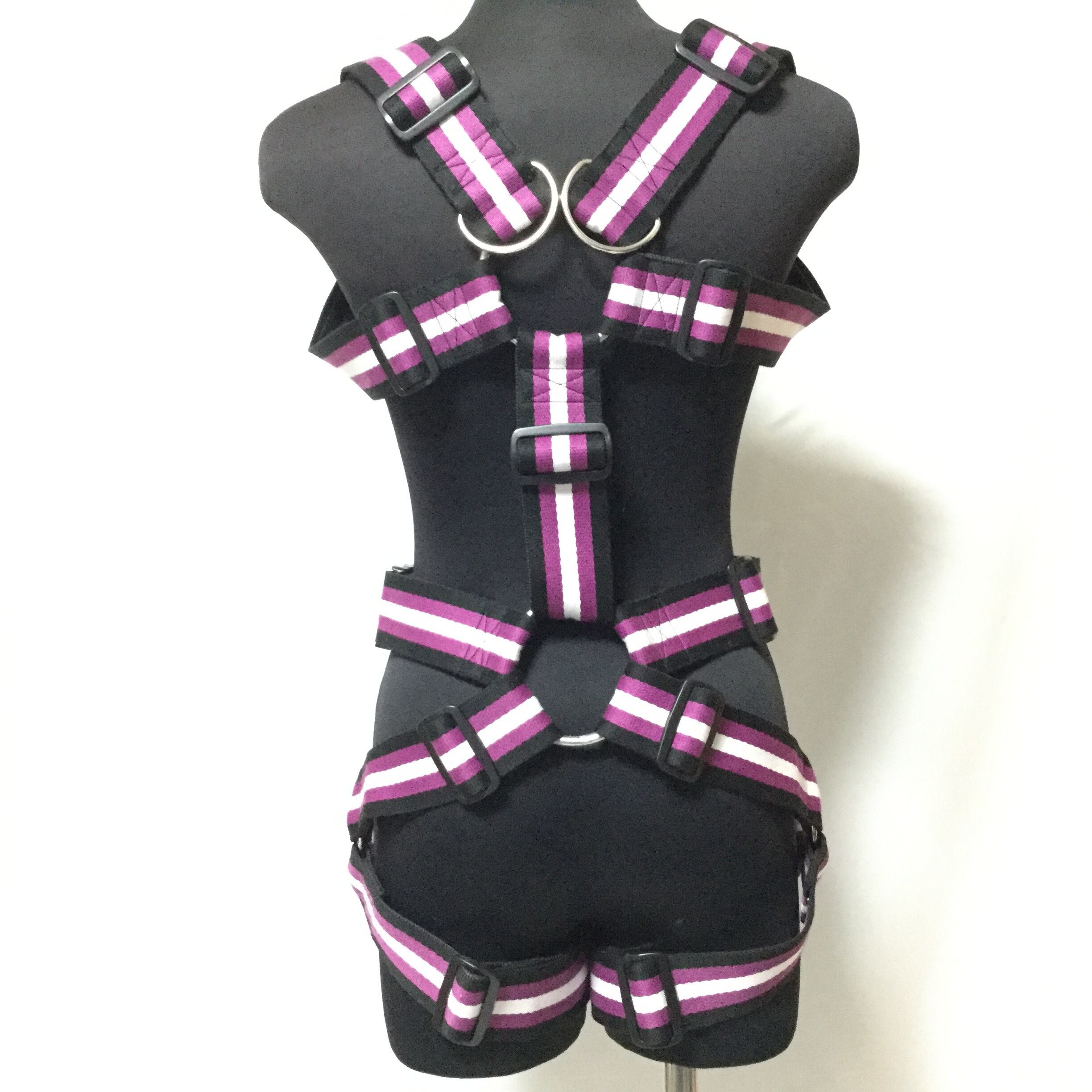 フルハーネス 黒紫白 50mm幅
