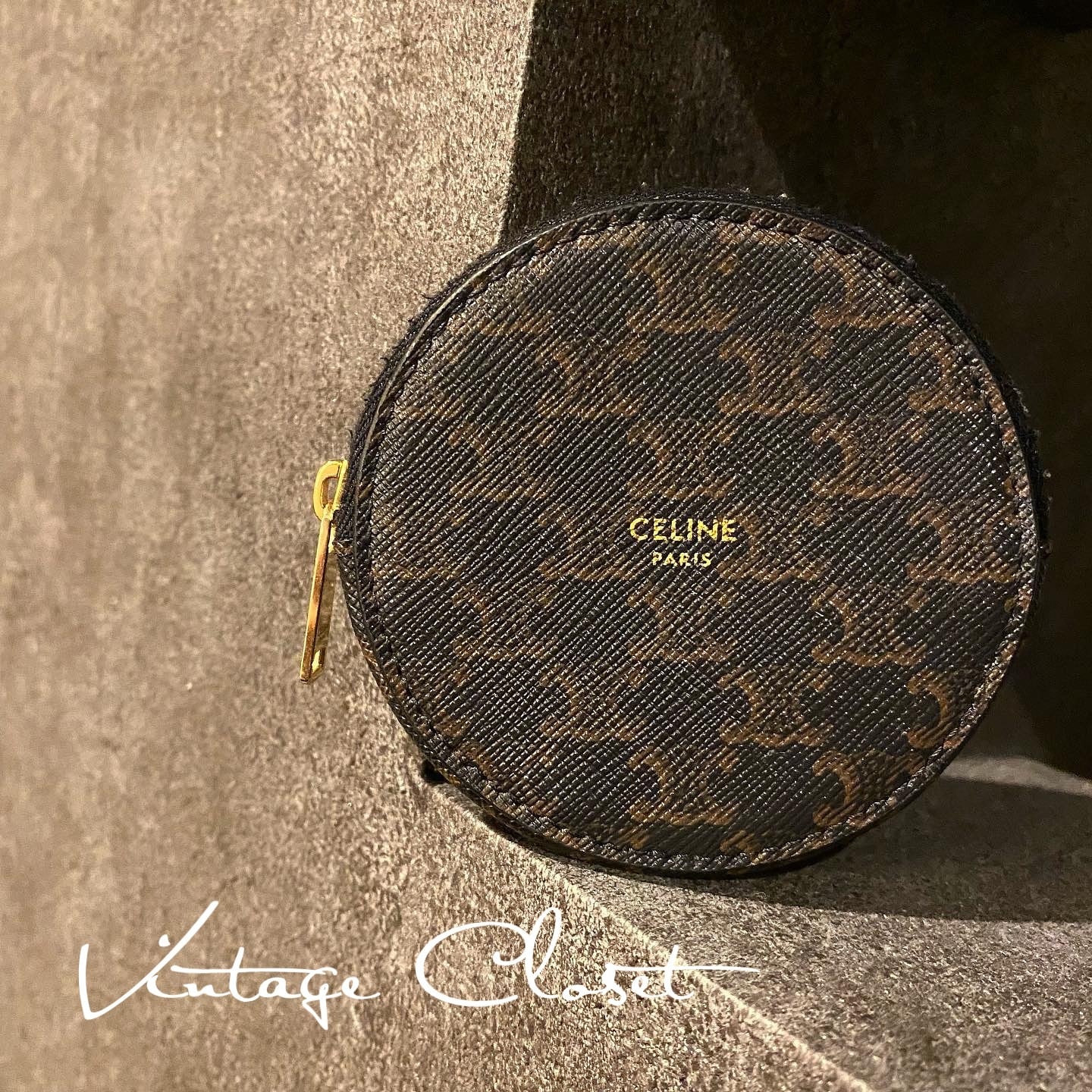 CELINE セリーヌ マカダム 丸型コインケース | Vintage Closet 2022