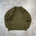 00-90s Fisherman ウール XS セーター メランジ グリーン