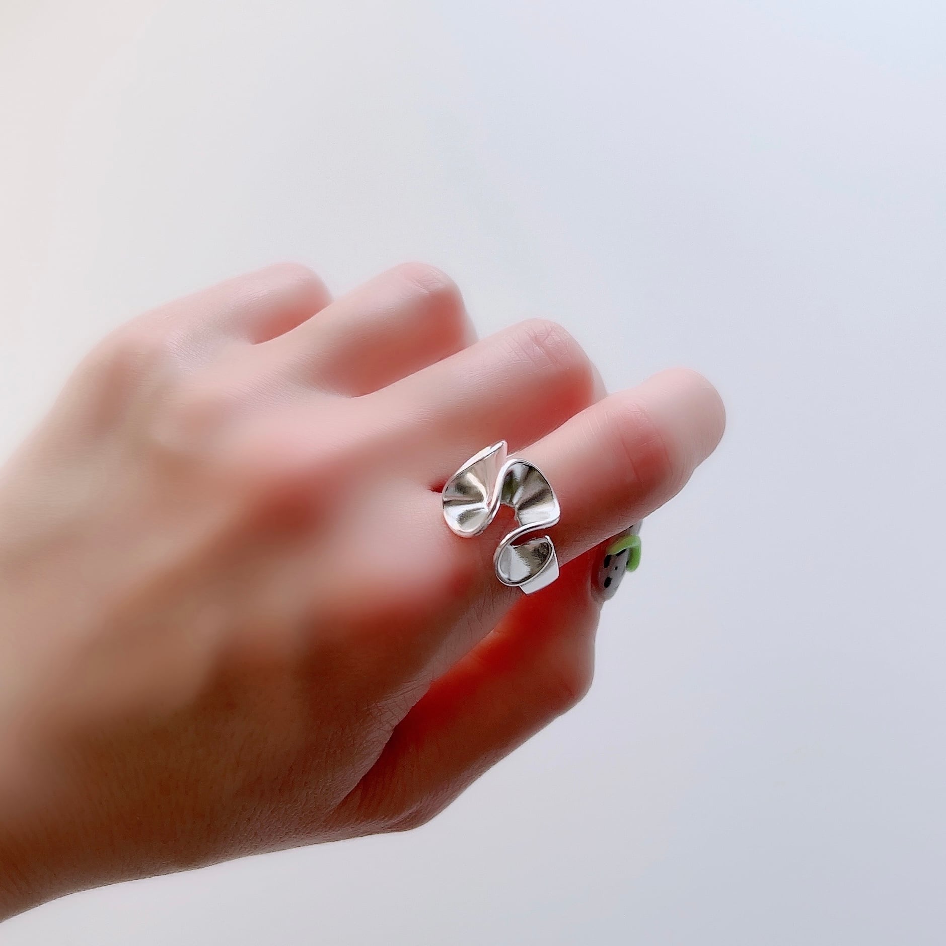 agete フリルリング アガット agete K10 フリルダイヤリング #11 K10