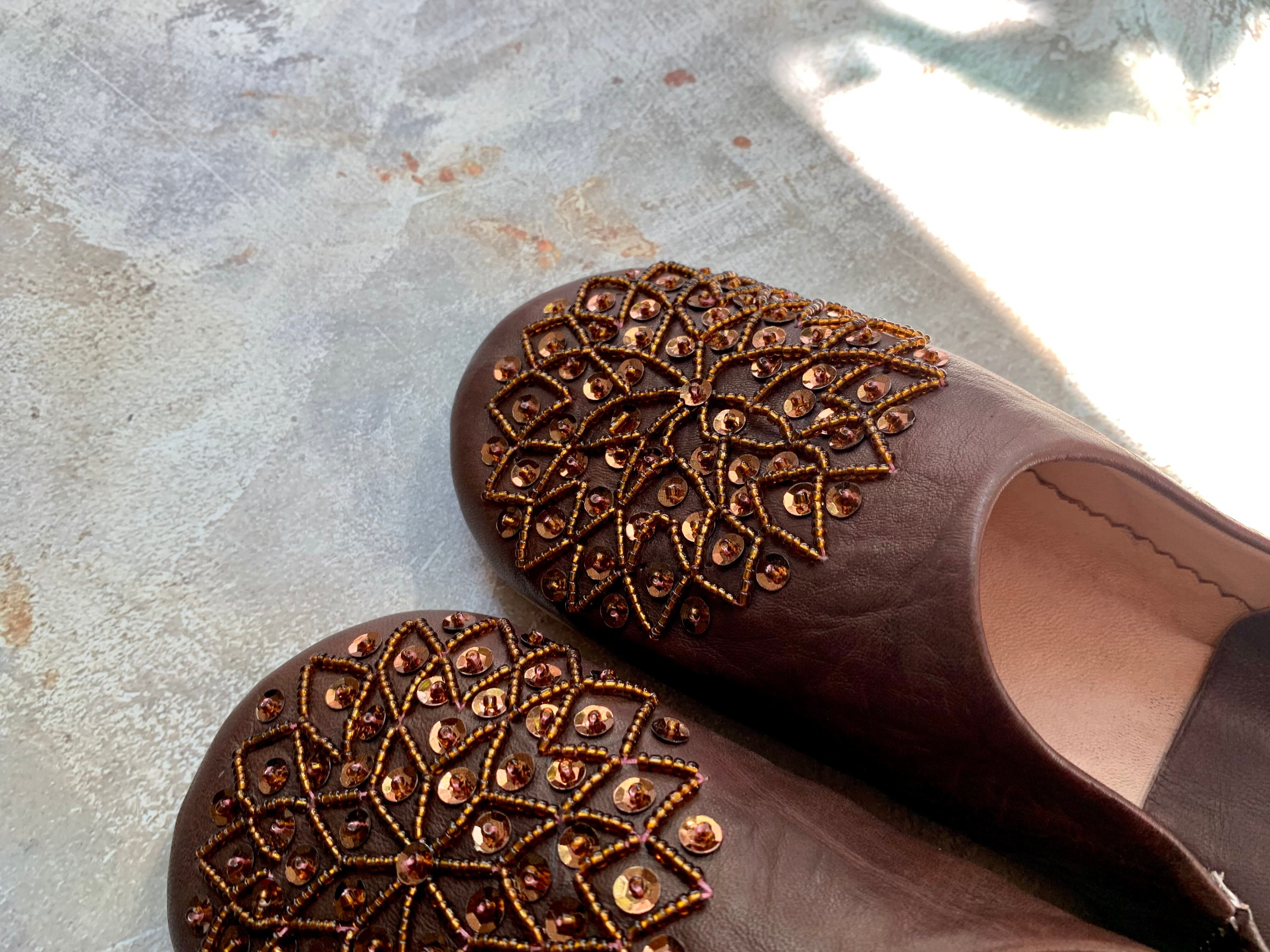 モロッコキラキラバブーシュ