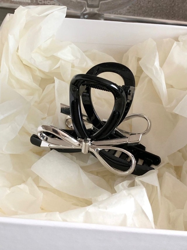 half ribbon hair clip No.Z050
