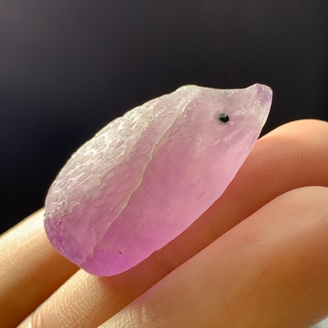 ピンクフローライト原石×フローライトハリネズミさん