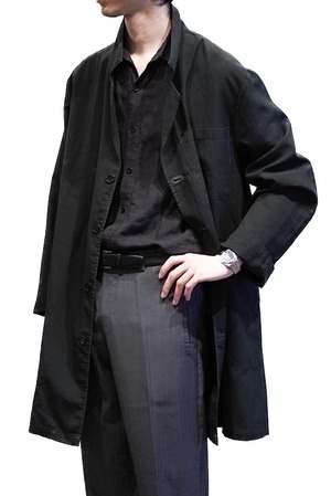 50's "FRENCH WORK" Black Color TERGAL Maqunignon Coat