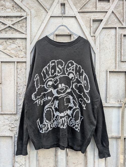 "TEDDY BEAR" both side pattern knit