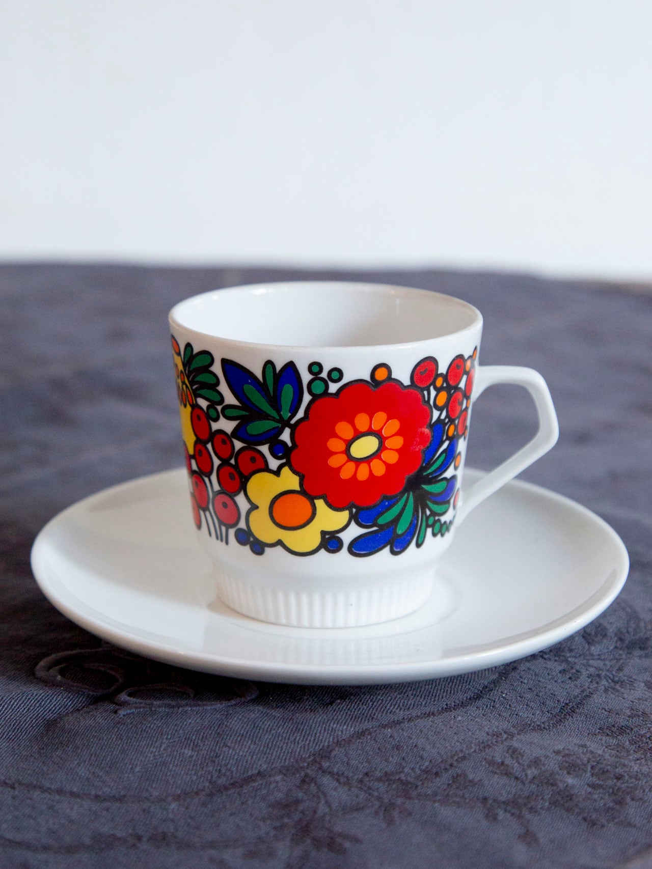 Colditz/GDR 旧東ドイツ C&S 1960s-70s<コルディッツ・カップアンドソーサー・花柄・レトロ>